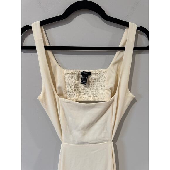 Forever 21 Off White Open Back Midi Dress Size M - Picture 2 of 4